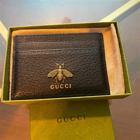 Shop Gucci Animalier Leather Card Case 